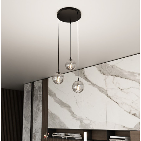 Lampa wisząca  COSMO 3 BL PREMIUM GRAFIT 712/3PREM EMIBIG