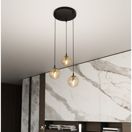 Lampa wisząca  COSMO 3 BL PREMIUM MIODOWY 713/3PREM EMIBIG