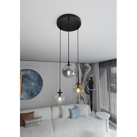 Lampa wisząca  COSMO 3 BL PREMIUM MIX 714/3PREM EMIBIG