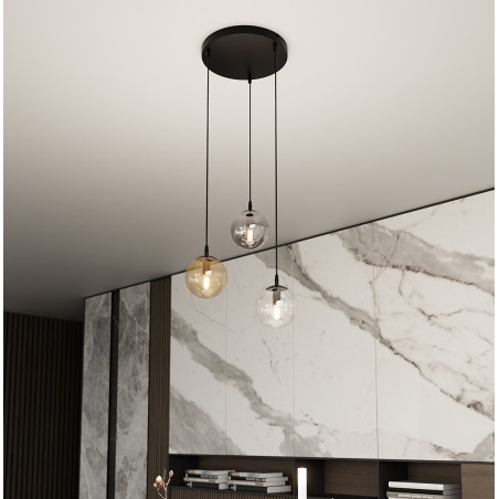Lampa wisząca  COSMO 3 BL PREMIUM MIX 714/3PREM EMIBIG
