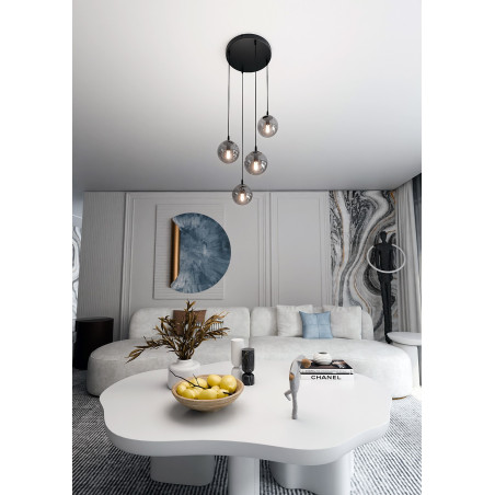 Lampa wisząca  COSMO 4 BL PREMIUM GRAFIT 712/4PREM EMIBIG