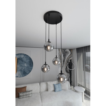 Lampa wisząca  COSMO 4 BL PREMIUM GRAFIT 712/4PREM EMIBIG