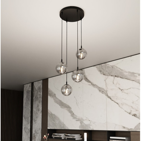Lampa wisząca  COSMO 4 BL PREMIUM GRAFIT 712/4PREM EMIBIG