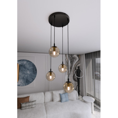Lampa wisząca  COSMO 4 BL PREMIUM MIODOWY 713/4PREM EMIBIG