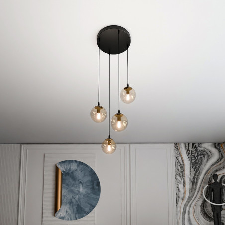 Lampa wisząca  COSMO 4 BL PREMIUM MIODOWY 713/4PREM EMIBIG