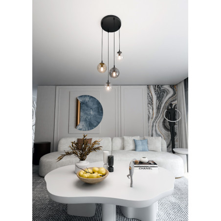Lampa wisząca  COSMO 4 BL PREMIUM MIX 714/4PREM EMIBIG