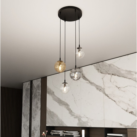 Lampa wisząca  COSMO 4 BL PREMIUM MIX 714/4PREM EMIBIG