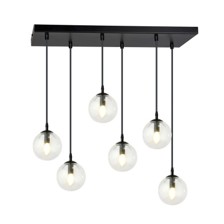 Lampa wisząca  COSMO 6 BL TRANSPARENT 711/6 EMIBIG