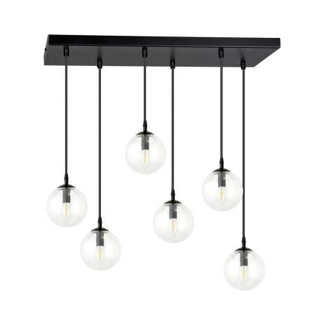 Lampa wisząca  COSMO 6 BL TRANSPARENT 711/6 EMIBIG