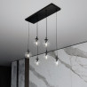 Lampa wisząca  COSMO 6 BL TRANSPARENT 711/6 EMIBIG