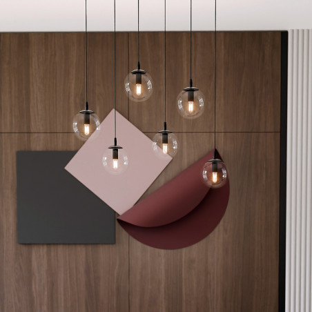 Lampa wisząca  COSMO 6 BL TRANSPARENT 711/6 EMIBIG