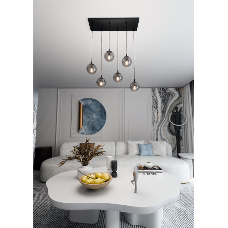 Lampa wisząca  COSMO 6 BL GRAFIT 712/6 EMIBIG