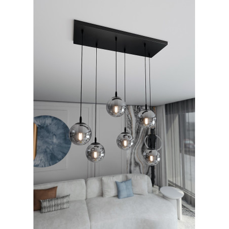 Lampa wisząca  COSMO 6 BL GRAFIT 712/6 EMIBIG
