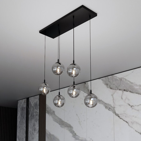 Lampa wisząca  COSMO 6 BL GRAFIT 712/6 EMIBIG