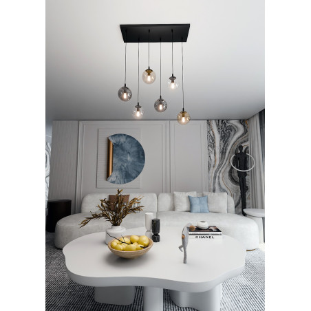 Lampa wisząca  COSMO 6 BL MIX1 714/6M1 EMIBIG