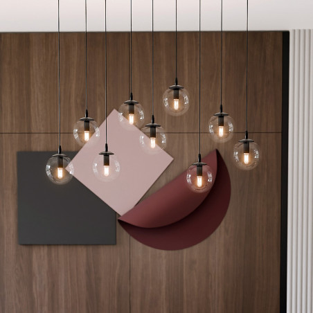 Lampa wisząca  COSMO 9 BL TRANSPARENT 711/9 EMIBIG