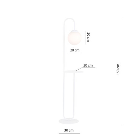 Lampa podłogowa BARI LP WH 1236/LP1 EMIBIG