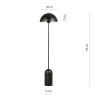 Lampa podłogowa KAVA LP1 BLACK 1307/LP1 EMIBIG