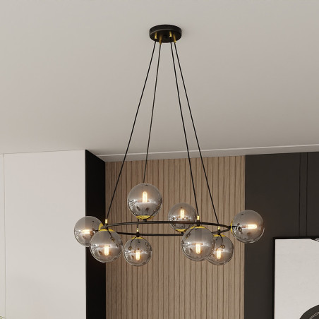 Lampa wisząca AZURA 8 BL GRAFIT 1294/8 EMIBIG