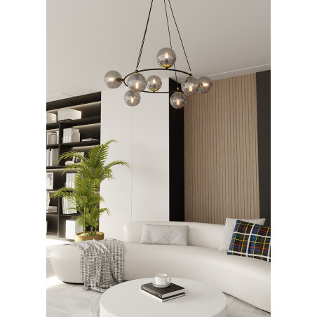 Lampa wisząca AZURA 8 BL GRAFIT 1294/8 EMIBIG