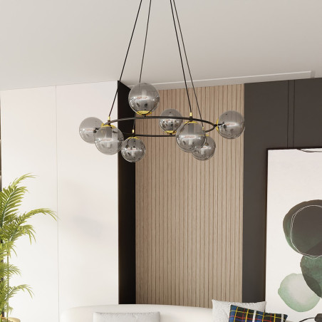 Lampa wisząca AZURA 8 BL GRAFIT 1294/8 EMIBIG