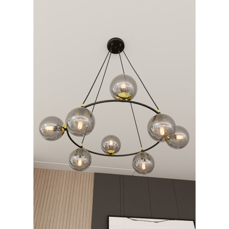 Lampa wisząca AZURA 8 BL GRAFIT 1294/8 EMIBIG