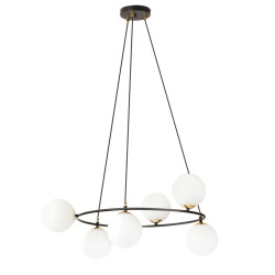 Lampa wisząca AZURA 6 BL OPAL 1295/6 EMIBIG