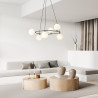 Lampa wisząca AZURA 6 BL OPAL 1295/6 EMIBIG