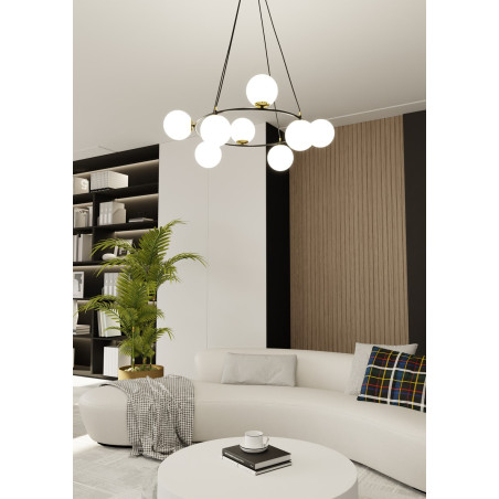 Lampa wisząca AZURA 8 BL OPAL 1295/8 EMIBIG