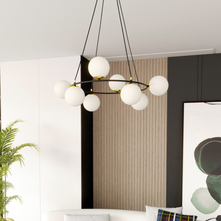 Lampa wisząca AZURA 8 BL OPAL 1295/8 EMIBIG