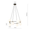 Lampa wisząca AZURA 8 BL OPAL 1295/8 EMIBIG