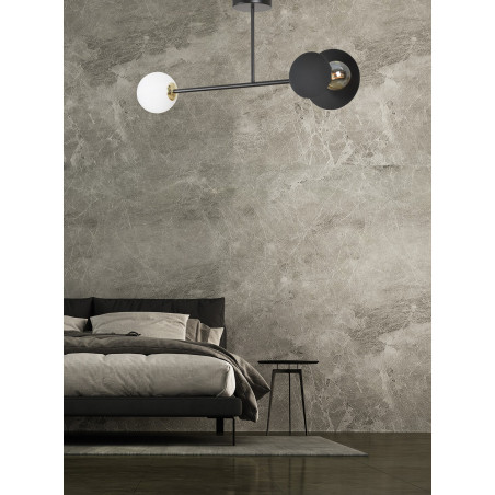 Lampa sufitowa  MINERVA 2 BLACK 612/2 EMIBIG