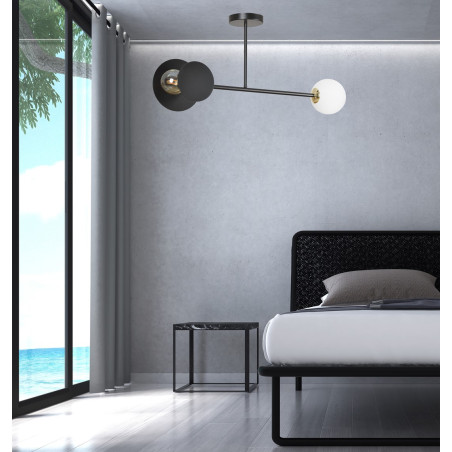 Lampa sufitowa  MINERVA 2 BLACK 612/2 EMIBIG