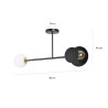 Lampa sufitowa  MINERVA 2 BLACK 612/2 EMIBIG