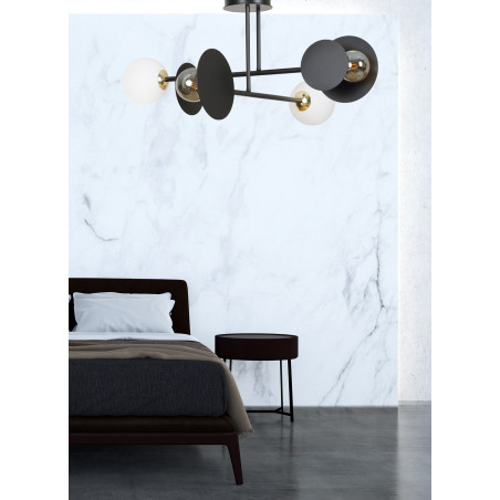 Lampa sufitowa  MINERVA 4 BLACK 612/4 EMIBIG