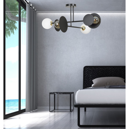 Lampa sufitowa  MINERVA 4 BLACK 612/4 EMIBIG