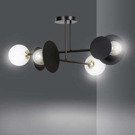 Lampa sufitowa  MINERVA 4 BLACK 612/4 EMIBIG