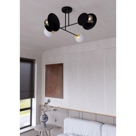 Lampa sufitowa  MINERVA 4 BLACK 612/4 EMIBIG