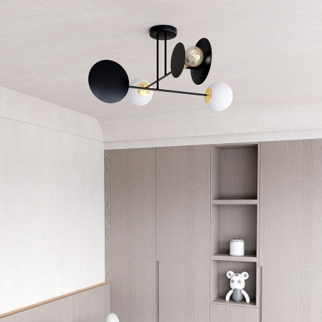 Lampa sufitowa  MINERVA 4 BLACK 612/4 EMIBIG