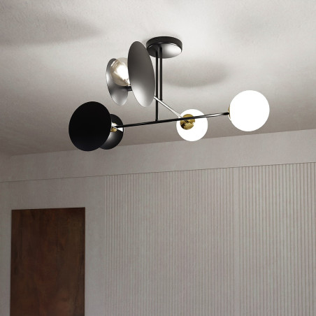 Lampa sufitowa  MINERVA 4 BLACK 612/4 EMIBIG