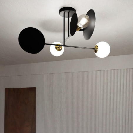 Lampa sufitowa  MINERVA 4 BLACK 612/4 EMIBIG