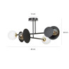 Lampa sufitowa  MINERVA 4 BLACK 612/4 EMIBIG