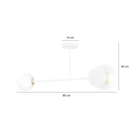 Lampa sufitowa  MINERVA 2 WHITE 613/2 EMIBIG