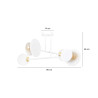 Lampa sufitowa  MINERVA 4 WHITE 613/4 EMIBIG