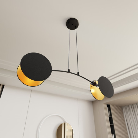 Lampa wisząca MOTIF 2 BLACK/GOLD 1325/2 EMIBIG