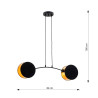 Lampa wisząca MOTIF 2 BLACK/GOLD 1325/2 EMIBIG