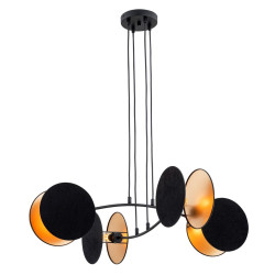 Lampa wisząca MOTIF 4 BLACK/GOLD 1325/4 EMIBIG