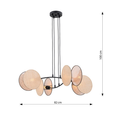 Lampa wisząca MOTIF 4 NATURAL 1328/4 EMIBIG