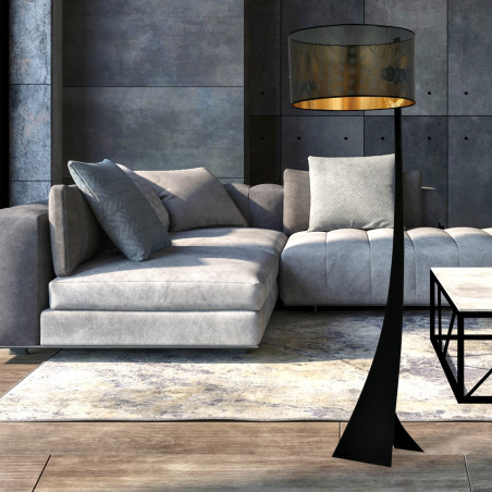 Lampa podłogowa ESTRELLA LP1 BLACK/GOLD 1156/LP1 EMIBIG