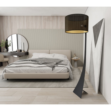 Lampa podłogowa ESTRELLA LP1 BLACK/GOLD 1156/LP1 EMIBIG